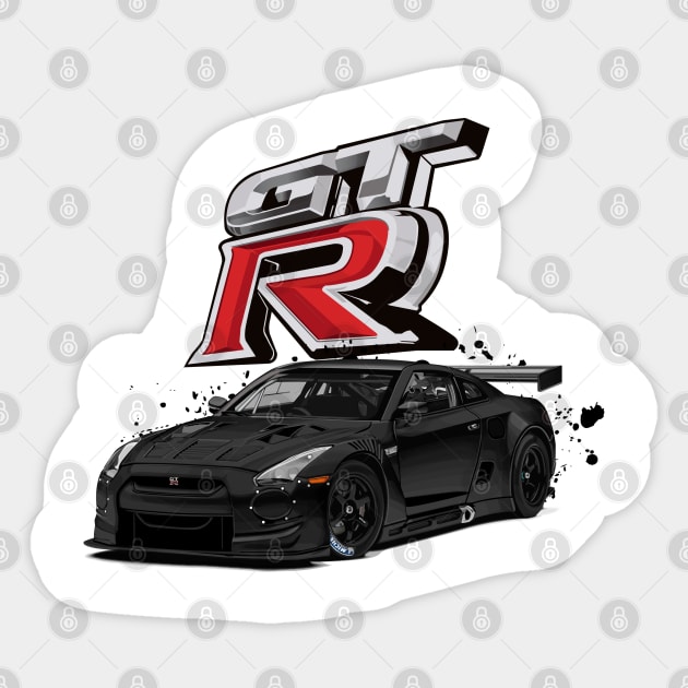 NISSAN GT-R R35 Black 'N White 4 (Black Version)
